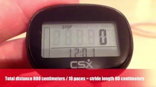 CSX P341 Walking Pedometer – Video 1 Setup [upl. by Lomax969]