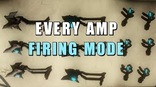 Warframe Every amp firing mode with some details [upl. by Nedarb596]