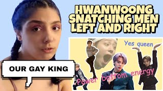 HWANWOONG SNATCHING MEN LEFT AND RIGHT  ONEUS REACTION [upl. by Juliano]