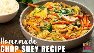 Homemade Chop Suey Recipe StepbyStep  HowToCookRecipes [upl. by Gemoets]