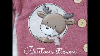 Sticken von Buttons mit der Stickmaschine [upl. by Ynnig890]