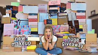 HUGE PR PACKAGE UNBOXING HAUL so much free makeup omg [upl. by Lluj]