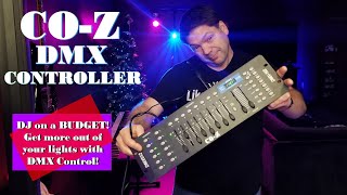 COZ 192 DMX Controller  A review demo and how to start creating DJ Light Shows wo over spending [upl. by Aribold592]