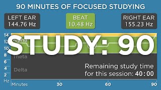 v2 90 Minutes of Focused Studying The Best Binaural Beats [upl. by Haroved]