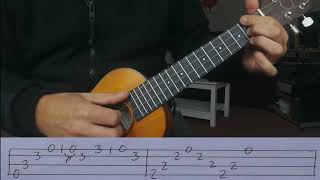 Spanish Ukulele Fingerstyle Tutorial with tabs [upl. by Dnalerb]