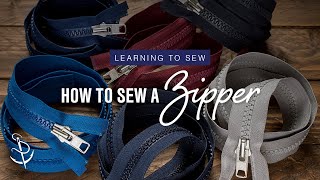 Learning to Sew Part 5 How to Sew a Zipper [upl. by Zarihs]