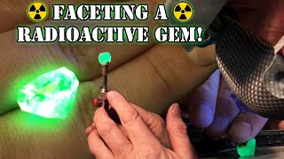 Cutting a Natural Glowing Gemstone Hyalite Opal [upl. by Eilama]