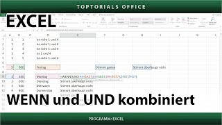 WENN und UND kombiniert Excel [upl. by Nauwaj]