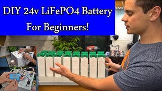 DIY 24v LiFePO4 Solar Battery Bank Beginner Friendly 24 kWh Cheap Full Tutorial [upl. by Anan]