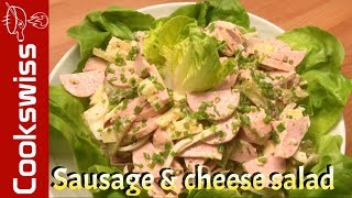 Swiss Cervelat and Cheese Salad  Sausage Salad salad recipes [upl. by Oilejor]