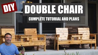 How to Make a Double Chair Bench  DIY Double Chair Version 1  Patio Furniture [upl. by Liba]