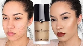 Giorgio Armani Luminous Silk Foundation Review  Demo [upl. by Dlawso]