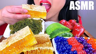 MOST POPULAR FOODS FOR ASMR HONEYCOMB ALOE VERA TANGHULU SEAGRAPES POPPING BOBA ASMR Phan [upl. by Yraeg]