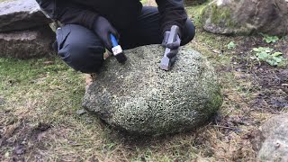 Splitting Granite with hand tools [upl. by Samid]