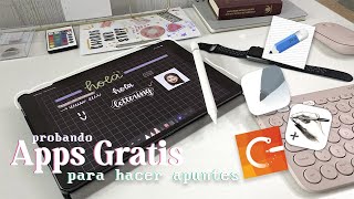 Probando apps GRATIS para hacer apuntes📝  iPad [upl. by Germayne]