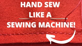 Hand Sewing Tutorial RIGHT HANDED Backstitching [upl. by Naivatco582]