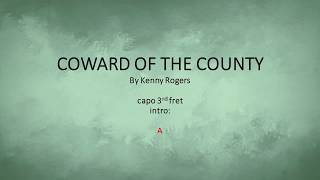 Coward of the County by Kenny Rogers  Easy chords and lyrics [upl. by Lundquist]