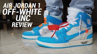 OFF WHITE AIR JORDAN 1 UNC REVIEW [upl. by Juna]