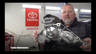 Toyota engine 2UZFE V8 47 Liter Water Pump Install [upl. by Kcirdderf]