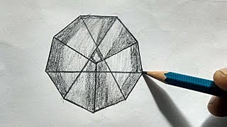 Nonagon  draw Nonagon how to draw Maths Nonagon easy [upl. by Notlit]