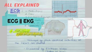 ECG  EKG  ELECTROCARDIOGRAM FULL EXPLAINED HindiEnglish [upl. by Nivrae]