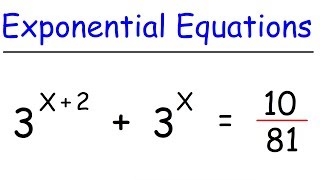 Exponential Equations  Algebra and Precalculus [upl. by Mcdermott]