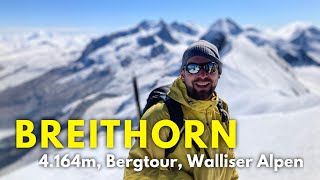 Breithorn 4164m  Einfache Bergtour Walliser Alpen Zermatt [upl. by Nostets22]