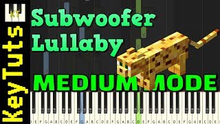 Subwoofer Lullaby from Minecraft  Medium Mode Piano Tutorial Synthesia [upl. by Ettelohcin]