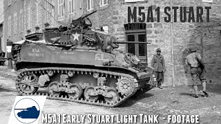 WW2 M5A1 Stuart Light Tank Normandy  footage [upl. by Eneroc]