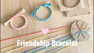 Friendship Bracelet  using cardboard wheel [upl. by Libb]