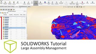 SOLIDWORKS Tutorial  Large Assembly Management [upl. by Jud]