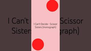 I Can’t Decide  Scissor Sisters monograph short version [upl. by Darren]