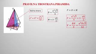 Sve formule potrebne za pravilnu trostranu piramidu  Math Helper [upl. by Margit]