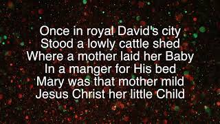 Once In Royal David’s City  Daniel ODonnell  lyric video [upl. by Vasiliki]