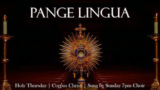 Pange Lingua  Catholic Hymn amp Chant  Holy ThursdayCorpus Christi  Latin w English translation [upl. by Ayrolg659]