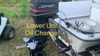 How to Service Outboard Lower Unit JohnsonEvinrude 60 HP [upl. by Kilmarx907]