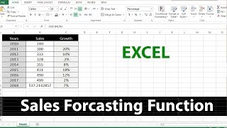 How to Use Sale Forecast Function in MS Excel [upl. by Ardene233]