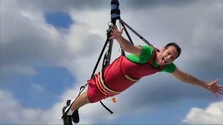 Take Flight on the SkyCoaster at Fun Spot America in Orlando [upl. by Terriss]