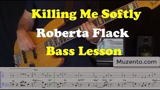 Killing Me Softly With His Song  Bass Lesson [upl. by Duwe]