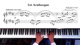 Debussy  Arabesque No 1 with score [upl. by Jedd]