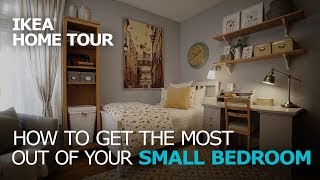 Small Bedroom Storage Solutions  IKEA Home Tour [upl. by Ori]