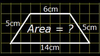 Area of Isoceles Trapezium Trapezoid  Solved Problem Tricky Problem [upl. by Seavey]