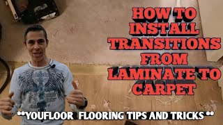 How To Install Transitions From Laminate To Carpet  Pergo 4 n 1 Transition [upl. by Iover]