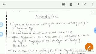 Alexander Pope important facts [upl. by Vincentia]