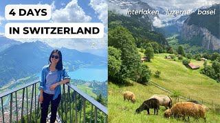 SWITZERLAND IN 4 DAYS  VLOG  my tips amp our itinerary [upl. by Ekusoyr]