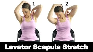 Levator Scapula Stretch  Ask Doctor Jo [upl. by Edan]