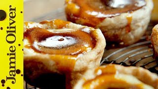 Jamies Quick Portuguese Custard Tarts [upl. by Anelegna]