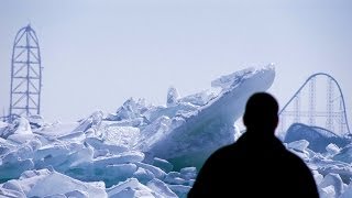 ICE SHOVE at Marblehead Lighthouse Ohio [upl. by Adneram953]