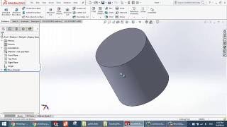 Solidworks Tutorial  How to create a cylinder [upl. by Taveda]