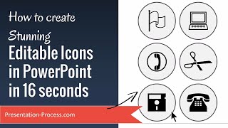 How to create Stunning Editable Icons in PowerPoint in 16 seconds [upl. by Iggie]